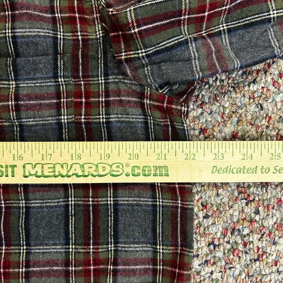 L.L. Bean Grey Stewart Tartan Plaid Relaxed Fit Flannel Shirt Size L - Picture 11 of 12